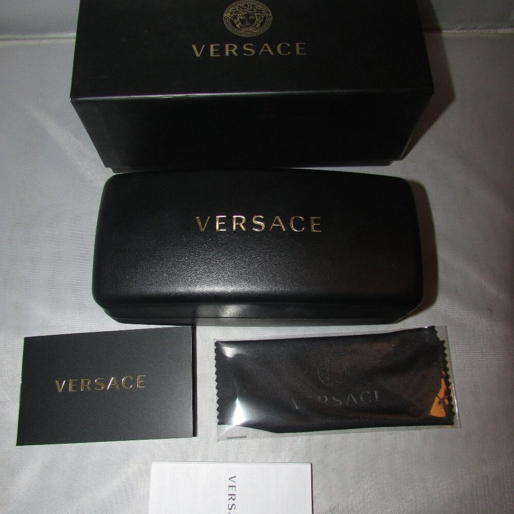 New Versace Sunglasses Case, Cloth, Pamphlet, Damaged Box NO SUNGLASSES